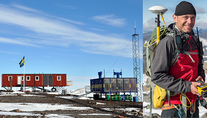 Den svenska stationen på Antarktis, samt Andrew Mercer.